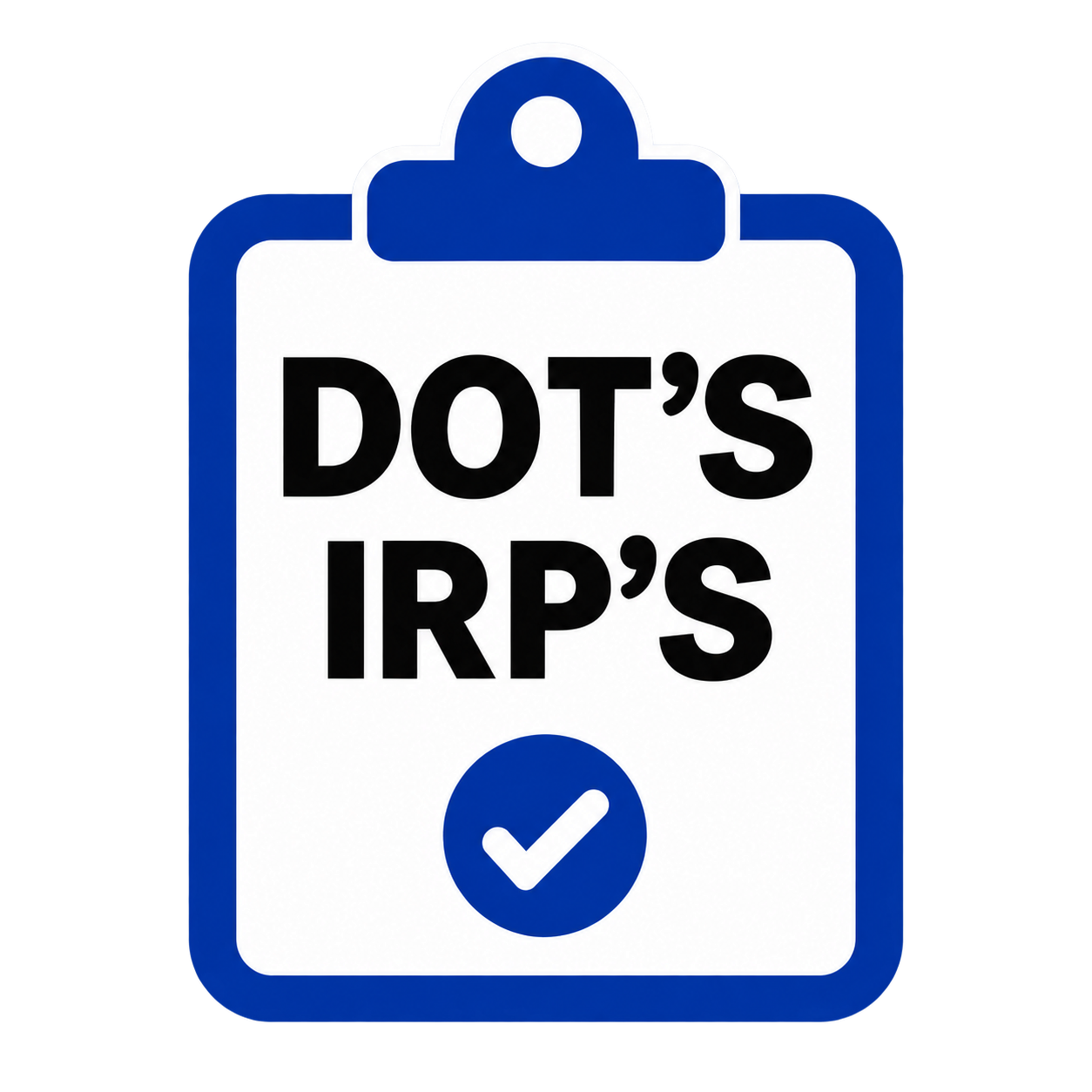 DOT and IRP clipboard with check mark