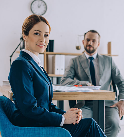 Insurance consultation at an office desk